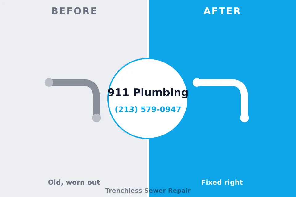 Before and after: plumbing repair Bluff City, TN